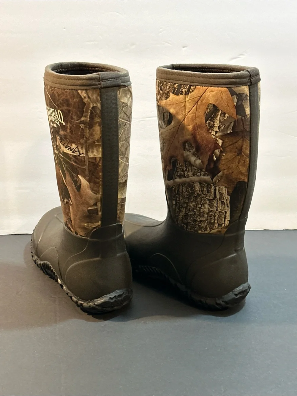RedHead Kids Camo Rubber Boots in Brown and Black